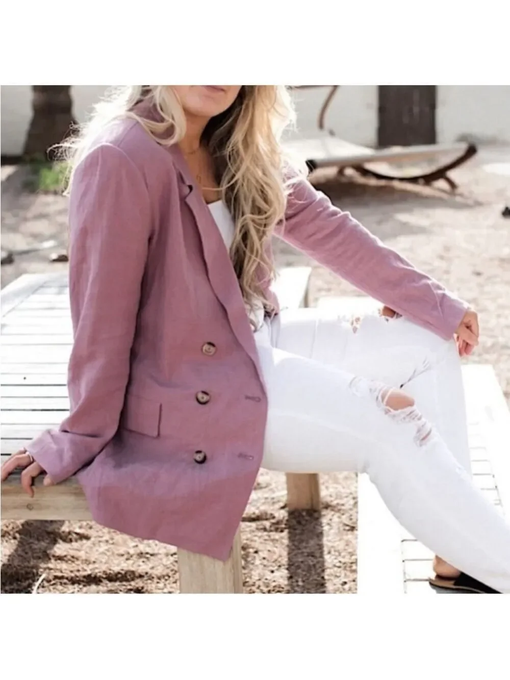 Women's Free People Blazer Size S Purple